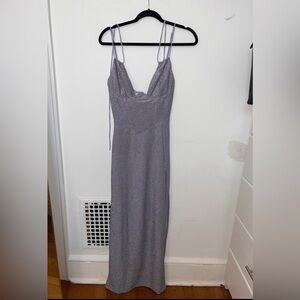 Elegant Lavender Spaghetti Strap Dress